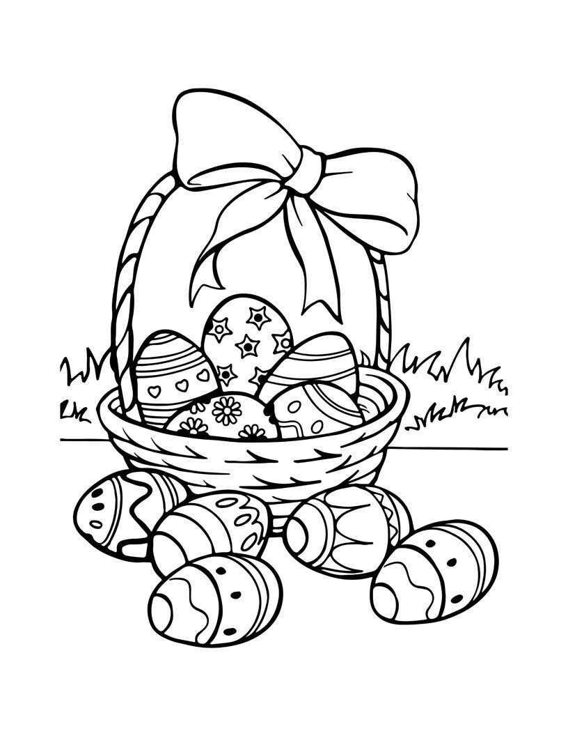 100 Easter Coloring Pages - Set of 100 Pages - Etsy