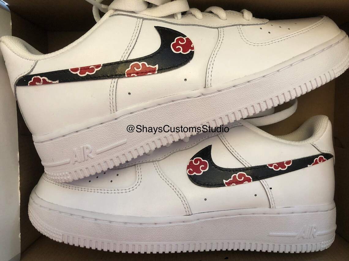 Nike Air Force 1 Custom Akatsuki Anime Manga Etsy