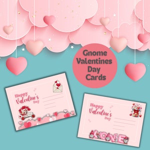 Adorable Gnome Valentine's Card Printable