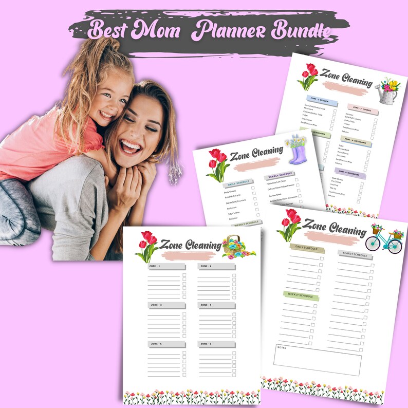 Best Mom Planner Printable Daily Routine Printable Etsy