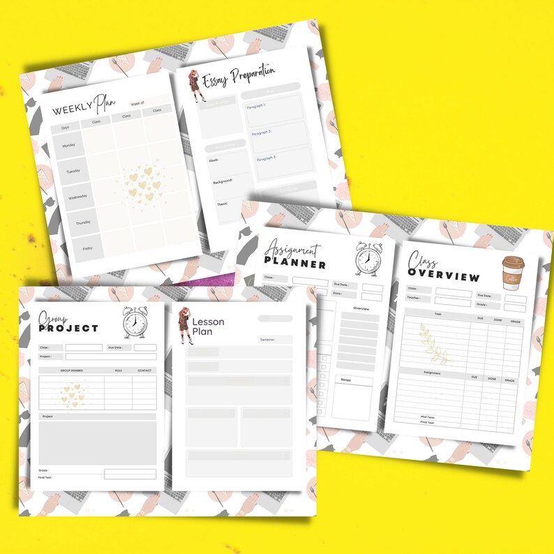 Best College Planner Printable Printable Academic Planner Assignment