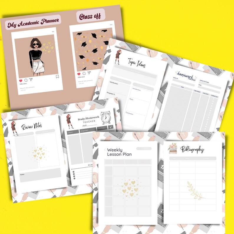 Best College Planner Printable Printable Academic Planner Assignment