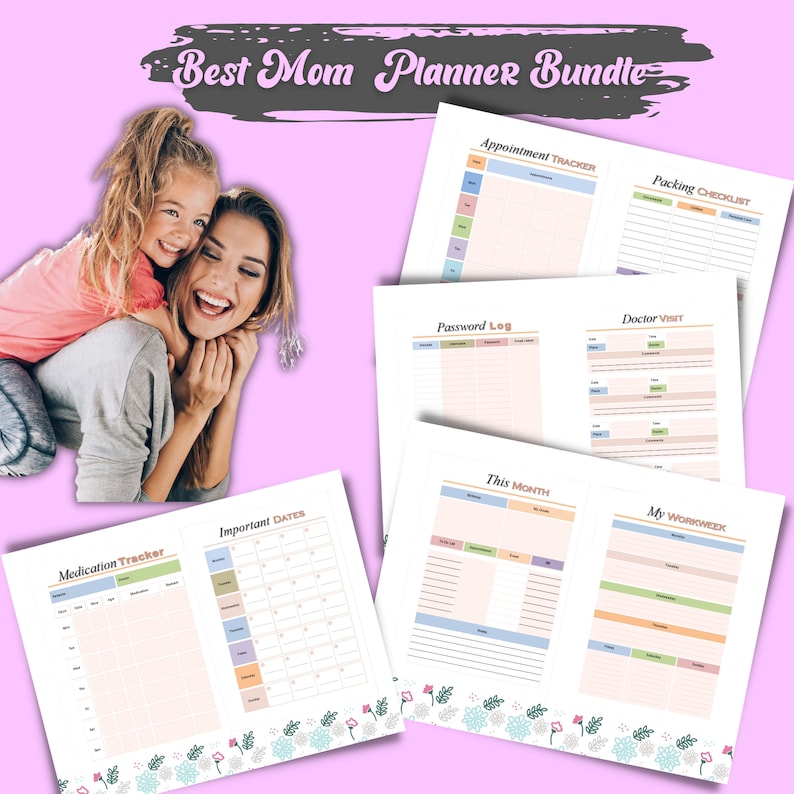 Best Mom Planner Printable Daily Routine Printable Etsy