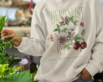 Herbalist Sweatshirt | Botanical Witchy Graphic Top