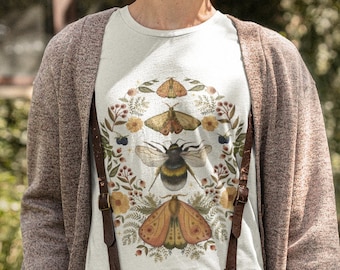 Cottagecore Moth Graphic Tee | Unisex Forestcore Shirt