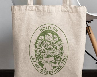 Borsa tote Overthinker Plant Art / Tela di cotone 100%