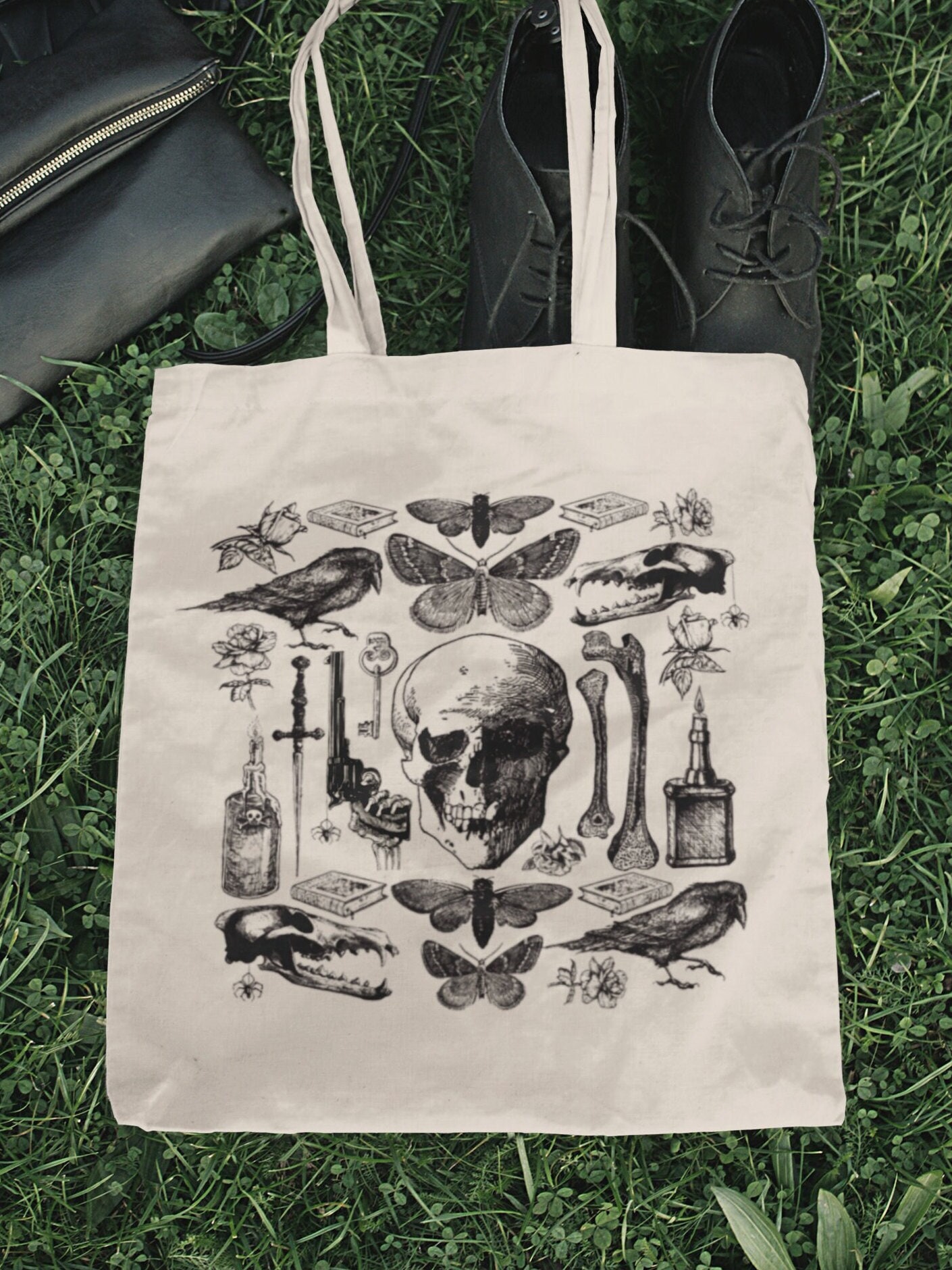 Witch Vibes Tragetasche Aus Segeltuch – „Thick Thighs“-Spruch, Wiederverwendbar – Geschenk Für Hexen, Wicca, Pagan-Fans