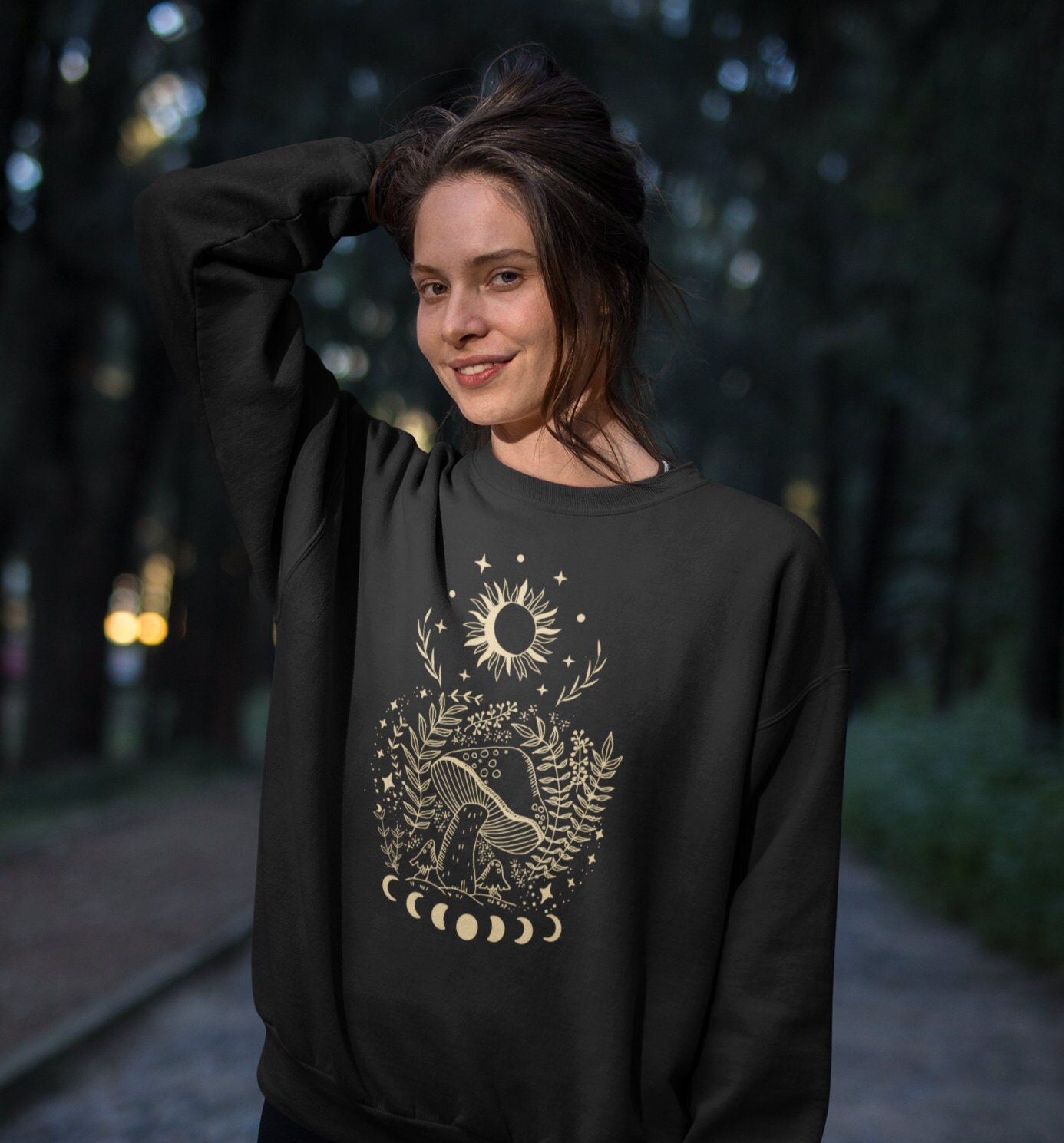 Cottagecore Mushroom Sweater Cottagecore Clothing Dark | Etsy