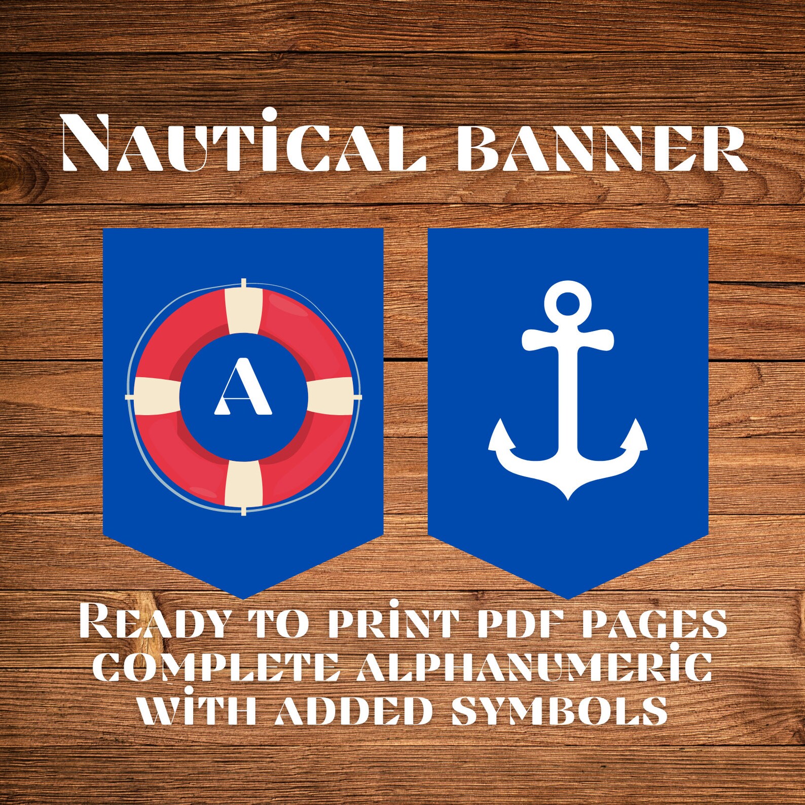 Nautical Banner Nautical Wedding bunting Printable Nautical | Etsy