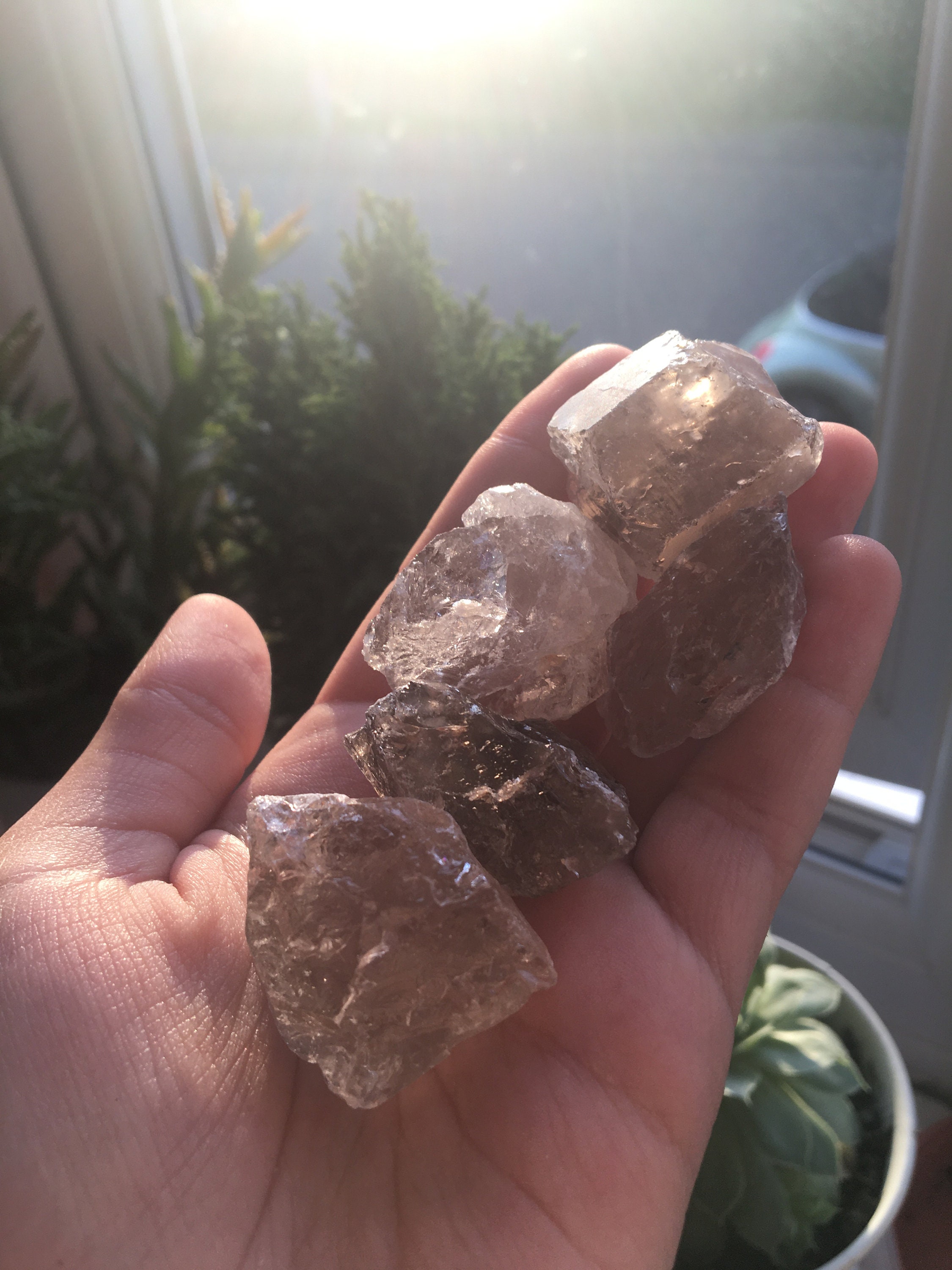 Rough smoky quartz crystal chunks raw smoky quartz Etsy