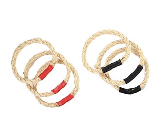 Rope Rings for Ring Toss, set of 6, lawn game, carnival game, ring the bottle, Sisal Rope, outdoor fun