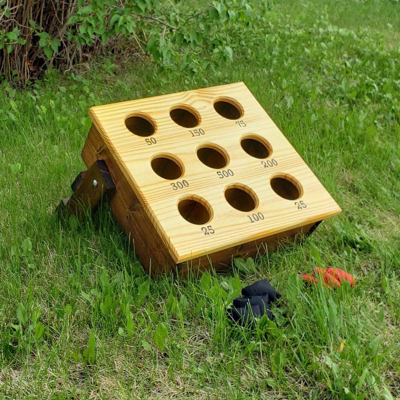 Two Bean Bag Toss Lawn Games Mini Corn Hole Game Wooden Yard - Etsy
