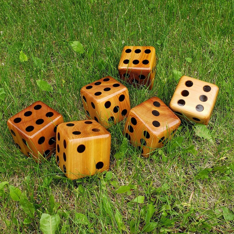 Giant Wooden Lawn Dice Yard Dice Lawn Game Family Gift Etsy