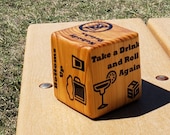 Giant wood Party Dice. Adult Drinking Game, outdoor lawn backyard game, wedding, bachelor bachelorette party, camping activity, college gift