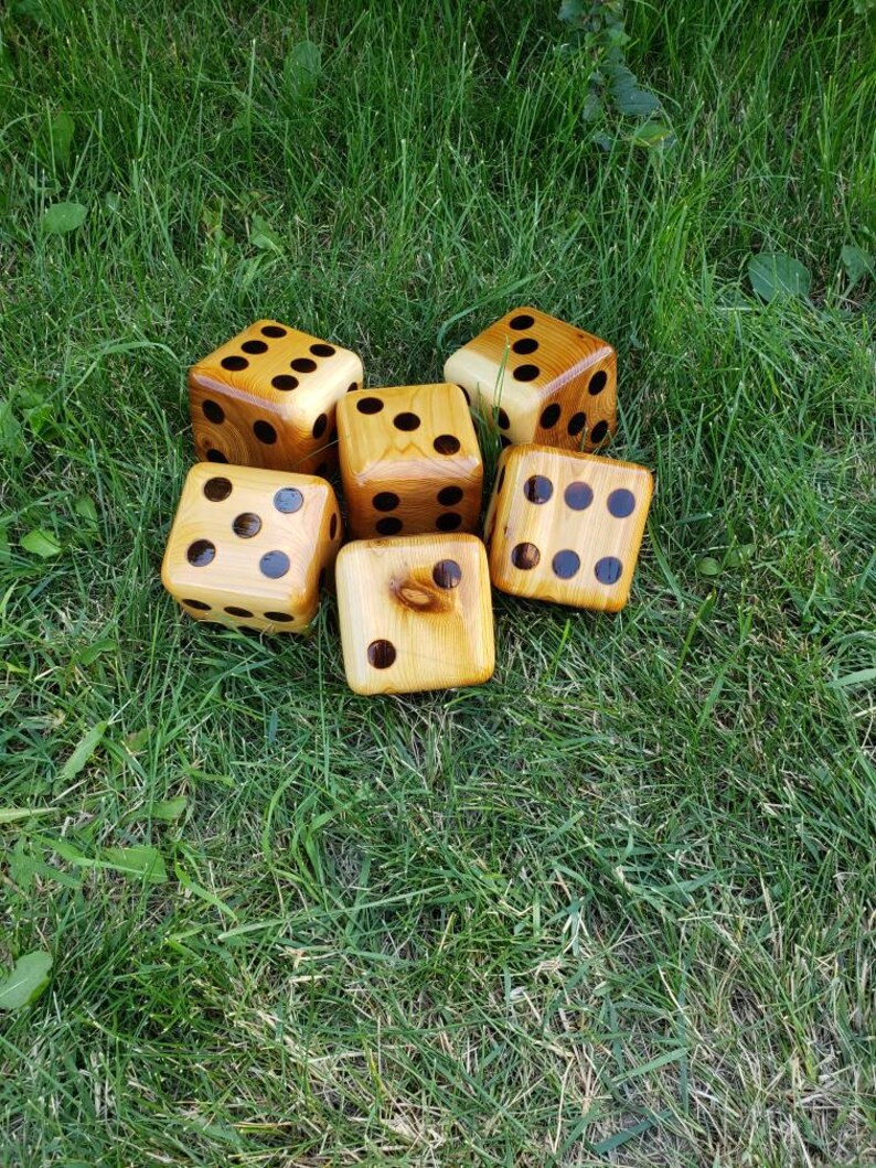 Giant Wooden Lawn Dice Yard Dice Lawn Game Family Gift Etsy