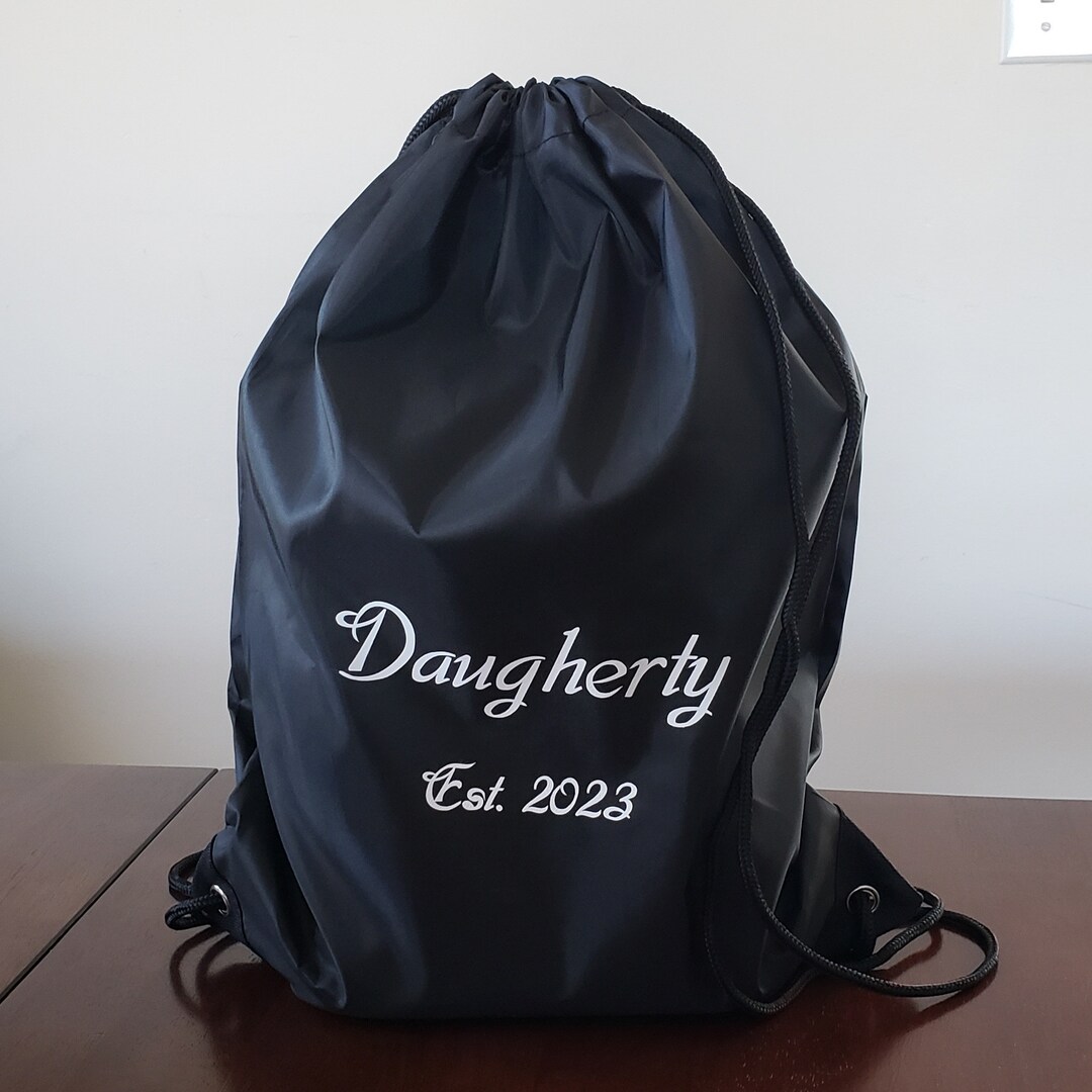 Personalized Drawstring Bag Cinch Bag Ecofriendly Bag Etsy
