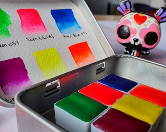 Palette Aquarelle Artisanale Neon