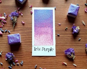 Aquarelle artisanale Iris Purple