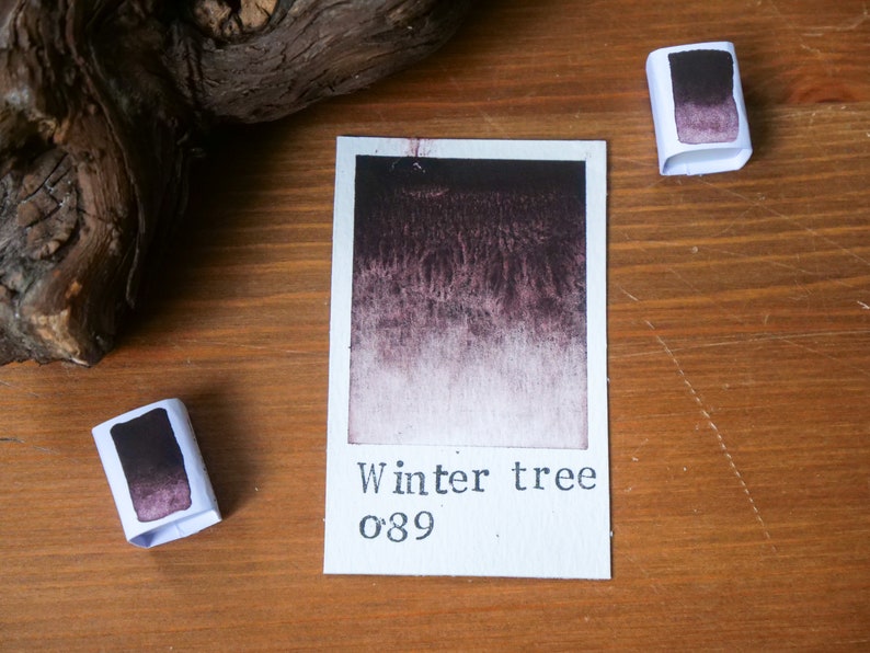 Aquarelle artisanale Winter Tree image 3