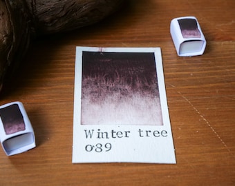 Aquarelle artisanale Winter Tree