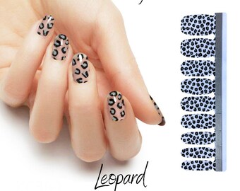 Leopard 100% Nail Polish Wrap  | Nail Art Stickers | 16 wraps