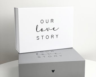 Erinnerungsbox | 4everbox | Our Lovestory | Aufbewahrungskiste für einzigartige Momente | Geschenk Partner |  Erinnerungskiste Hochzeit