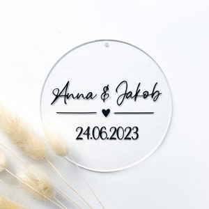 Personalized Acrylic Sign Wedding Gift - Names & Date