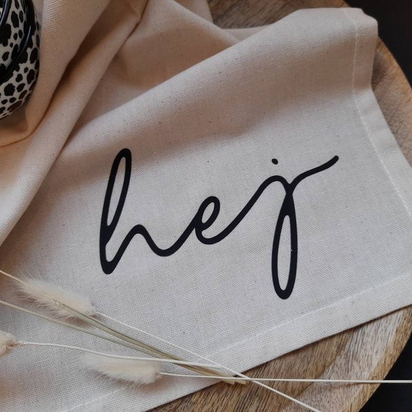 TEA TOWEL _ hej | made of cotton