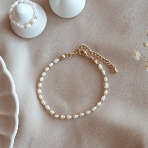 Pearl Bracelet, Bracelet for Women, Handmade Bracelet, Gold Bracelet, Gift For Her, Birthday Customized Gift