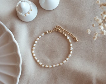 Pearl Bracelet, Bracelet for Women, Handmade Bracelet, Gold Bracelet, Gift For Her, Birthday Customized Gift