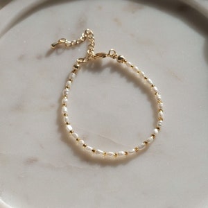 Pearl Bracelet for Women Handmade Bracelet Gold Bracelet Gift For Her Birthday Customized Gift