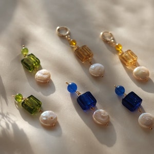 Dangle Pearl Earrings Hoop Earrings Beaded Drop Earrings Gift for Mom Gift For Her Birthday Gift Bridal Showers image 10