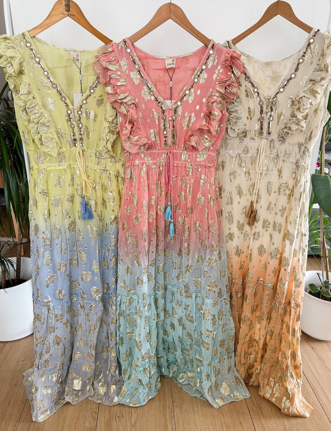 Odizli Damen Sommer Rock – Boho Style, Hohe Taille, Gestuft, A-Linie, Aus Polyester/Baumwolle, Größen S-2XL