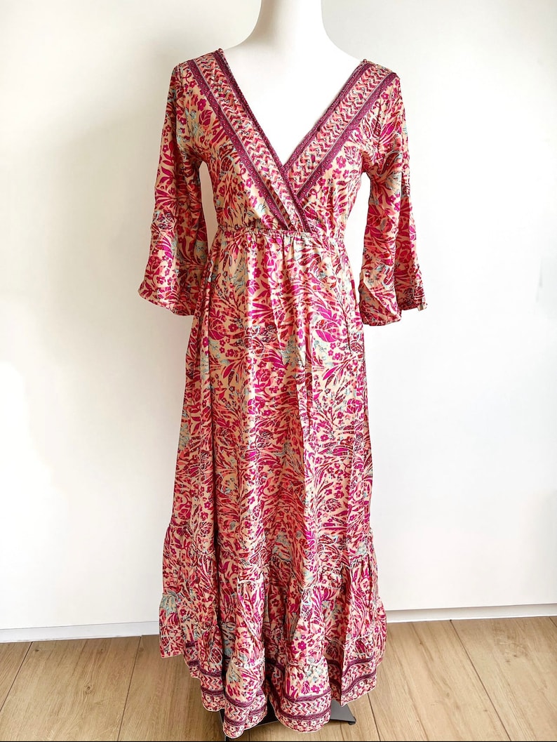 Maxikleid Mujer Verano Boho Hippie Ibiza imagen 3