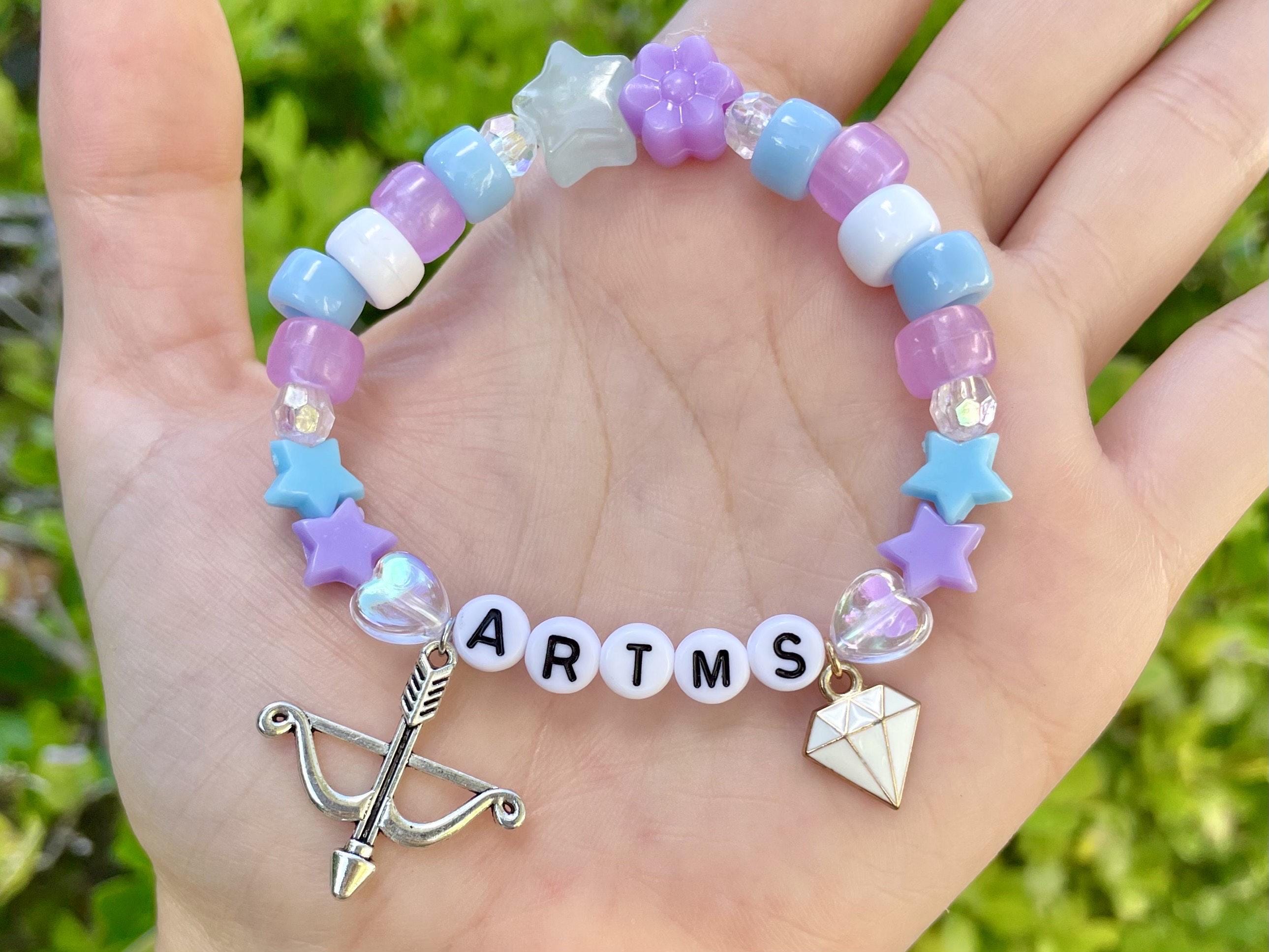 ARTMS Loona Kandi Bead Charm Bracelet | Kpop Girl Group Inspired | Handmade Accessory for Gift, Collection, or Concert Outfit