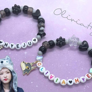 Olivia Hye Loona Kandi Bracciale con ciondoli con perline Kpop Monthly Girl Wolf Hyejoo Egoist