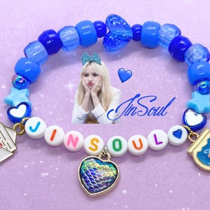Jinsoul Loona Kandi Perla Charm Bracciale Kpop Mensile Ragazza Pesce Azzurro