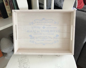 Ø: 20 cm Brocante Backform Shabby weiß French Wellenrand Deko Schale