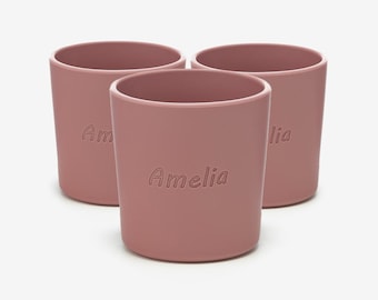 Personalized Silicone Training Cups (Three-Pack): Toddler Open Cups