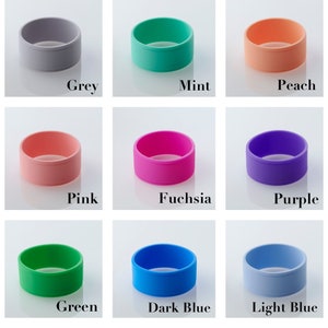 Personalised Bottle Band / Silicone Name Bands for Bottles / Gifts for Kids / Choose Your Colour, Font and Icon image 3