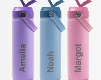 750ml Stainless Steel Personalised Bottle/Personalized Kids' Water Bottle/Named kids' drink bottle/School Water Bottle Named/Cheap Kids Gift