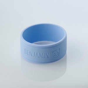 Personalised Bottle Band / Silicone Name Bands for Bottles / Gifts for Kids / Choose Your Colour, Font and Icon image 5