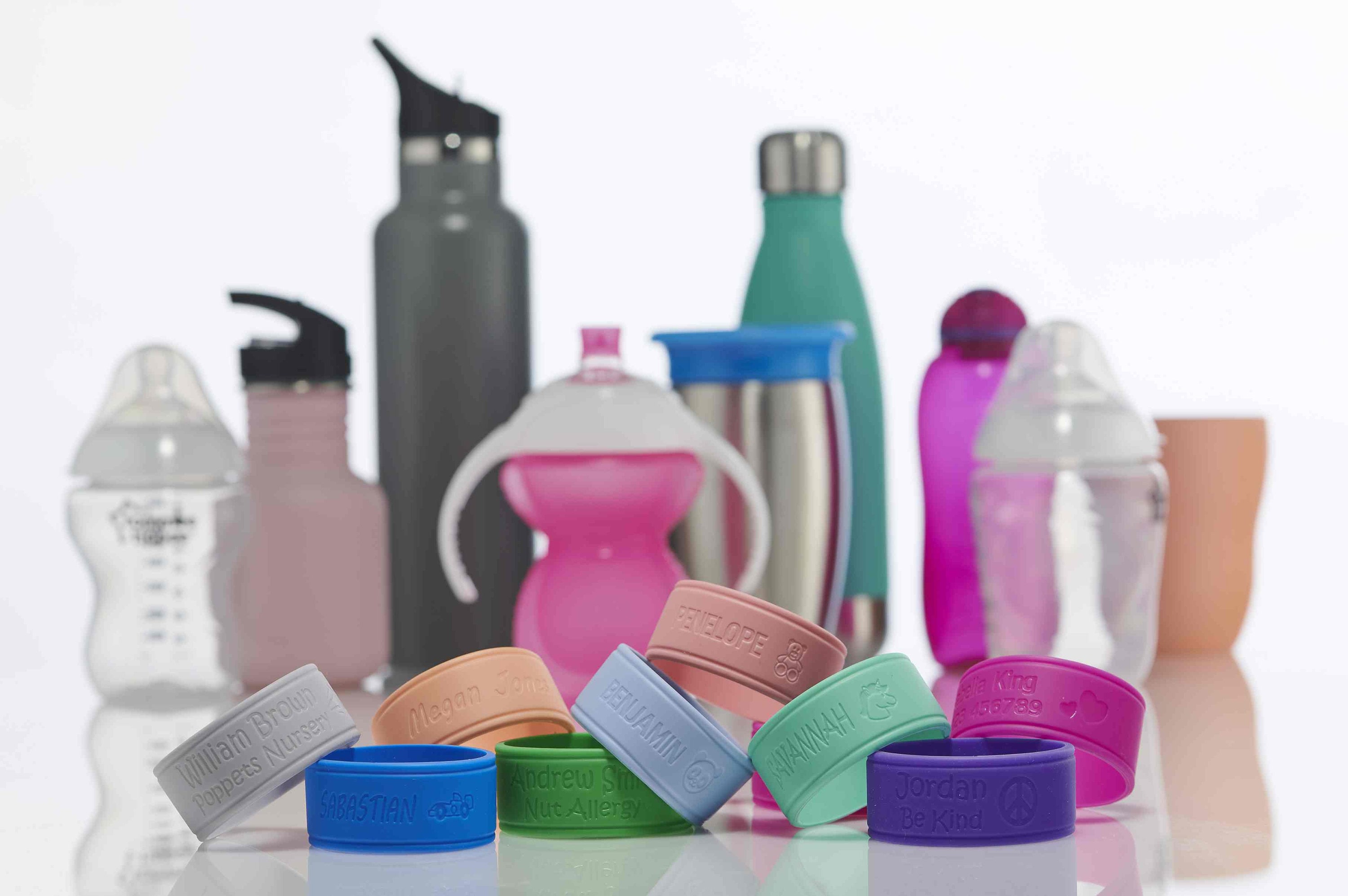 Personalised Bottle Band / Silicone Name Bands for Bottles / Etsy UK