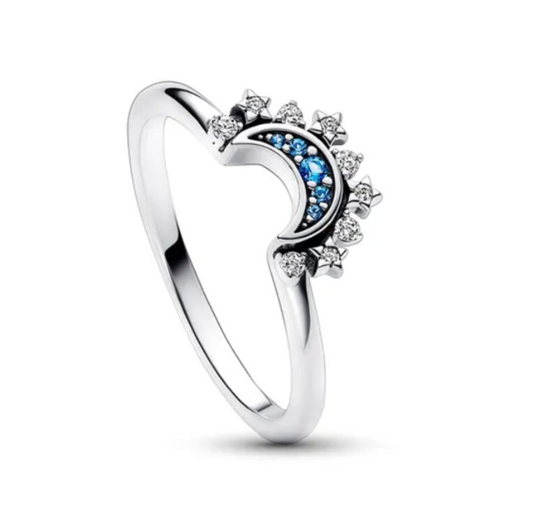 Bague étoile soleil lune, bague soleil lune assortie, ensemble de bagues étoile lune, bagues pureté, bagues d'amitié, bagues BFF, bagues mère fille, bagues amour image 5