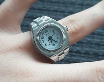 Vintage Fingeruhr Ring Mini Uhr Uhren Paar Ringe Schmuck Uhr Retro römische Quarzuhr Ringe Frauen Männer