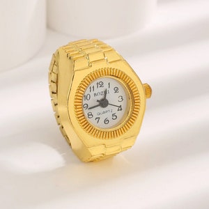 Mini Vintage Clock Finger Ring Unisex Watch Round Creative Quartz Watches Fashion Couple Watches Accessories image 3