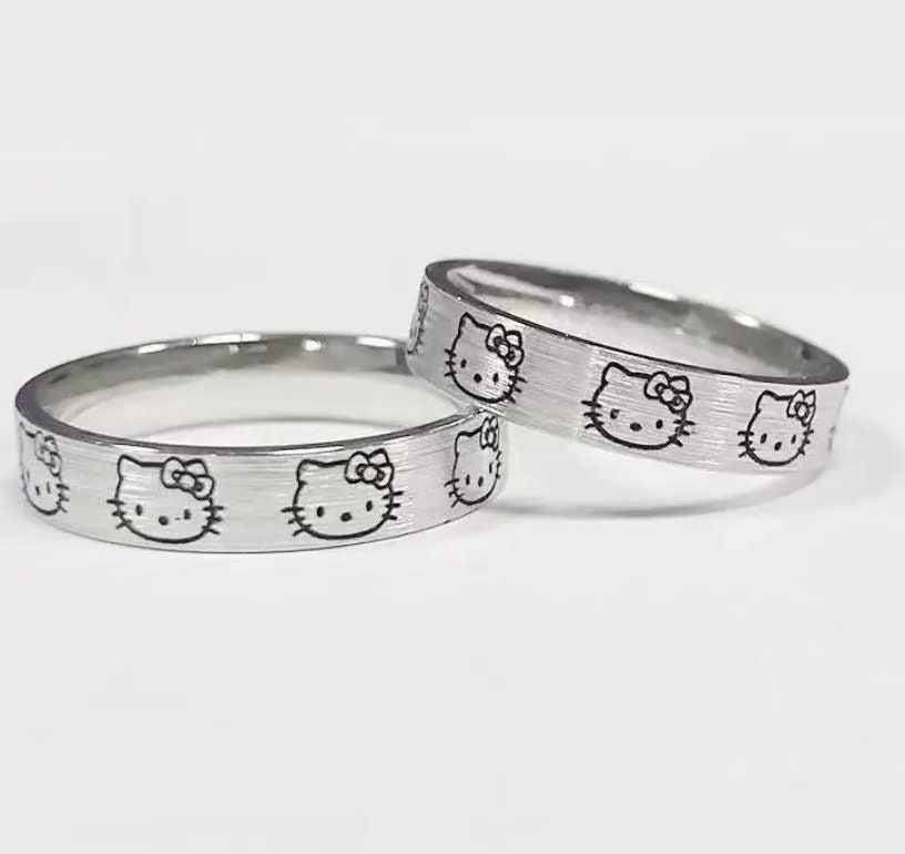 Hello kitty ring online silver