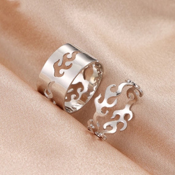 Custom Elvish Engraved RoseGold Rings |