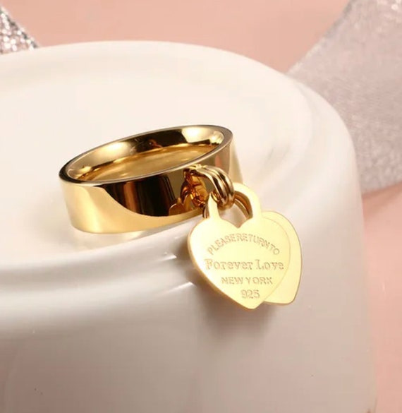Tiffany ring with charm discount