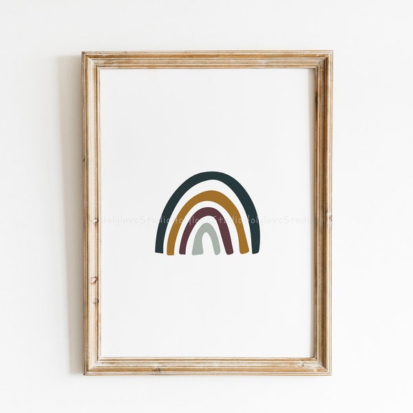 Printed Rainbow Wall art prints, Rainbow prints, baby bedroom